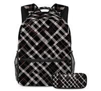 La mode rencontre la fonction, ensemble de 2 sacs d'école pour enfants avec sac à dos et trousse à crayons, sac de voyage de grande capacité pour garçons, filles et adolescents, motif cadeau vert,