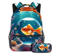 La mode rencontre la fonction, ensemble de 2 sacs d'école pour enfants avec sac à dos et trousse à crayons, sac de voyage de grande capacité pour garçons, filles et adolescents, belle boule de cristal