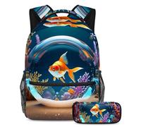 La mode rencontre la fonction, ensemble de 2 sacs d'école pour enfants avec sac à dos et trousse à crayons, sac de voyage de grande capacité pour garçons, filles et adolescents, belle boule de cristal