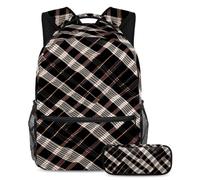 La mode rencontre la fonction, ensemble de 2 sacs d'école pour enfants avec sac à dos et trousse à crayons, sac de voyage de grande capacité pour garçons, filles et adolescents, motif cadeau vert,