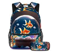 La mode rencontre la fonction, ensemble de 2 sacs d'école pour enfants avec sac à dos et trousse à crayons, sac de voyage de grande capacité pour garçons, filles et adolescents, belle boule de cristal