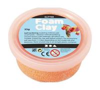La Modélisation De La Balle De Masse De La Mousse D'argile Neon Orange Scintillant, De La Mousse D'argile, De Modèle, De La Créativité
