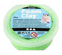 La Modélisation De La Balle Tapis Auto-Durcissement De La Mousse D'argile Neon Vert Étincelant, Mousse D'argile, De Modèle, De La Créativité À L'école