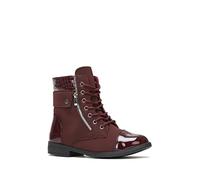 La Modeuse-Bottines-Bottine bi-matières à détails Vernis et Simili Croco