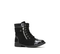 La Modeuse-Bottines-Bottine bi-matières à détails Vernis et Simili Croco