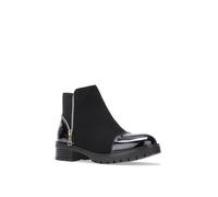 La Modeuse - Bottines en Simili Mat et Verni avec empiècement élastique à l'arrière