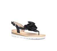 La Modeuse-Sandales, nu-pieds-Nu-pieds à cordons et bride paillettes avec un noeud en tissu.Dotés d'une semelle plateforme en liège 39