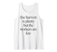 La moisson est abondante mais Les ouvriers sont Peu Nombreux Matthieu 9:37 Faith Débardeur