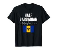 La moitié barbadienne Vaut Mieux Que Rien - Drapeau de la Barbade T-Shirt