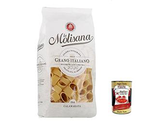 La Molisana Calaramata N. 314 Pasta Lenta Lavorazione Lot de 12 pâtes à base de semoule de blé dur Bronze 500 g + Polpa Italian Gourmet Polpa 400 g