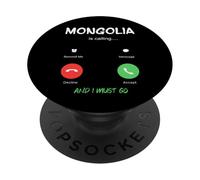 La Mongolie Appelle et Je Dois partir en Voyage PopSockets PopGrip Adhésif