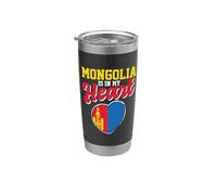 La Mongolie est dans mon cœur Fière vacances de voyageur mongol Gobelet isotherme en acier inoxydable double paroi