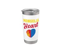 La Mongolie est dans mon cœur Fière vacances de voyageur mongol Gobelet isotherme en acier inoxydable double paroi