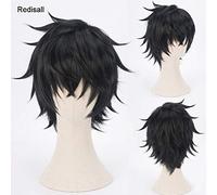 La montée du bouclier héros Cosplay perruque Naofumi Iwatani Tate no Yuusha no Nariagari Halloween Anime noir cheveux synthétiques courts