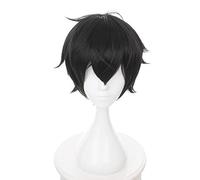 La montée du bouclier héros Naofumi Iwatani noir perruque courte Cosplay Costume résistant à la chaleur cheveux fête Cosplay perruques