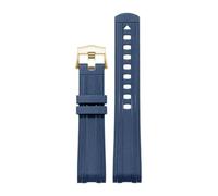 La montre for homme est dotée d'un bracelet en caoutchouc de silicone à extrémité incurvée avec un design de plongée noir compatible avec les cornes convexes allant de 20 mm à 22 mm de largeur.(Blue G