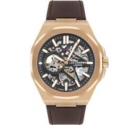 La montre pour homme LEE COOPER LC07978.454 de couleur brune est un modèle squelette très à la mode.