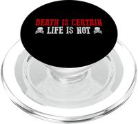 LA Mort EST CERTAINE LA Vie n'est Pas Réfléchie Profondément PopSockets PopGrip pour MagSafe