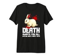 La Mort Vous Attend Tous avec de Grandes Dents Pointues méchantes T-Shirt Haut de Gamme