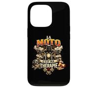 La Moto c’est ma thérapie - Humour Motard Vintage Coque pour iPhone 13 Pro