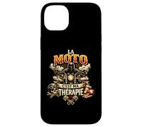La Moto c’est ma thérapie - Humour Motard Vintage Coque pour iPhone 14 Plus