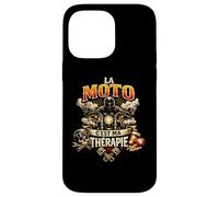 La Moto c’est ma thérapie - Humour Motard Vintage Coque pour iPhone 14 Pro Max