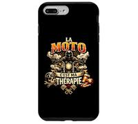 La Moto c’est ma thérapie - Humour Motard Vintage Coque pour iPhone 7 Plus/8 Plus