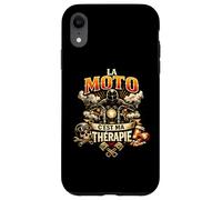La Moto c’est ma thérapie - Humour Motard Vintage Coque pour iPhone XR