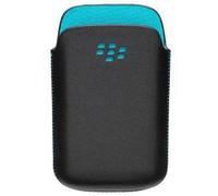 La mûre - Étui pour téléphone portable - cuir - noir, turquoise - pour Bold 9700, 9780; Curve 8520, 8530, 8900; Curve 3G 9300, 9330