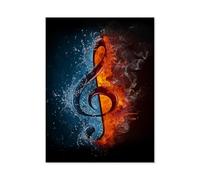 La Musique Abstraite de l'eau et du feu Note，1000 pièces Puzzles intellectuels pour Adultes, Jouets de Puzzle（75x50cm）-H8