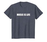 La Musique C'est la Vie T-Shirt, Enfant, Bleu Chiné, 4 Ans