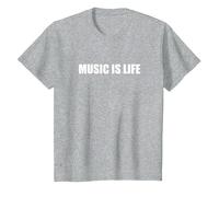 La Musique C'est la Vie T-Shirt, Enfant, Gris Chiné, 12 Ans