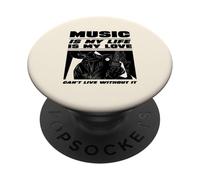 La Musique, C'est ma Vie et Mon Amour (Déclaration du Musicien) PopSockets PopGrip Adhésif
