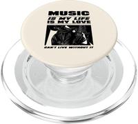 La Musique, C'est ma Vie et Mon Amour (Déclaration du Musicien) PopSockets PopGrip pour MagSafe