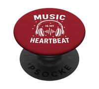 La Musique, C'est Mon Rythme Cardiaque - Bonne Musique PopSockets PopGrip Adhésif
