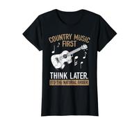 La Musique Country Pense d'abord Plus Tard C'est l'ordre Naturel T-Shirt Graphique avec Valeur