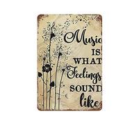 La musique de pissenlit, c'est le son des émotions - Décoration murale classique pour une ambiance chaleureuse dans la cuisine, un café, un salon, une maison de campagne ou un restaurant - Plaque déc