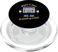 La Musique Est Amour en Quête Dun Mot Style Rétro PopSockets PopGrip pour MagSafe