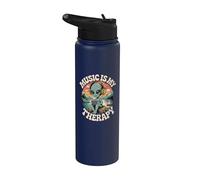 La musique est ma thérapie Stainless Steel Insulated Water Bottle