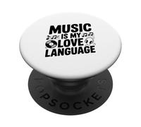 La Musique est Mon langage d'amour pour Les Amateurs de Musique passionnés PopSockets PopGrip Adhésif