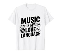 La Musique est Mon langage d'amour pour Les Amateurs de Musique passionnés T-Shirt