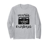 La Musique est Vitale pour Mon Existence Amateur de Musique rétro Vintage Manche Longue