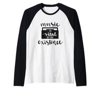 La Musique est Vitale pour Mon Existence Amateur de Musique rétro Vintage Manche Raglan