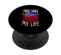 La Musique m'a sauvé la Vie pour Les Amateurs de disques vinyles PopSockets PopGrip Adhésif