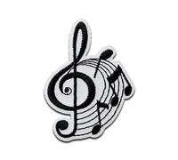 La musique notes - Ecusson thermocollant patches appliques, Taille: 4,1 x 3,7 cm
