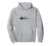 La Musique Parle ce Que Les Mots ne Peuvent Pas - Soundwave Sweat à Capuche, Unisexe pour Adultes, Gris Chiné, XXL