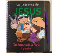 La naissance de Jesus Une histoire de la bible à gratter - J. Vium-Olesen - Bibli'o - broché - Document jeunesse