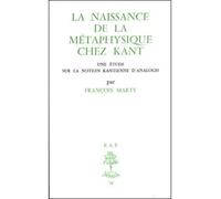 BAP n°31 - La naissance de la métaphysique chez Kant - Une étude sur la notion kantienne d'analogi