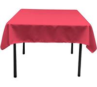 La Nappe Carrée en Lin Polyester en Popeline, Polyester, Fuchsia, 132 x 132 x 0.04 cm