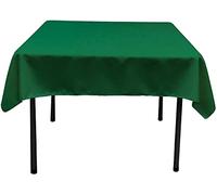 La Nappe Carrée en Lin Polyester en Popeline, Polyester, Vert émeraude, 132 x 132 x 0.04 cm